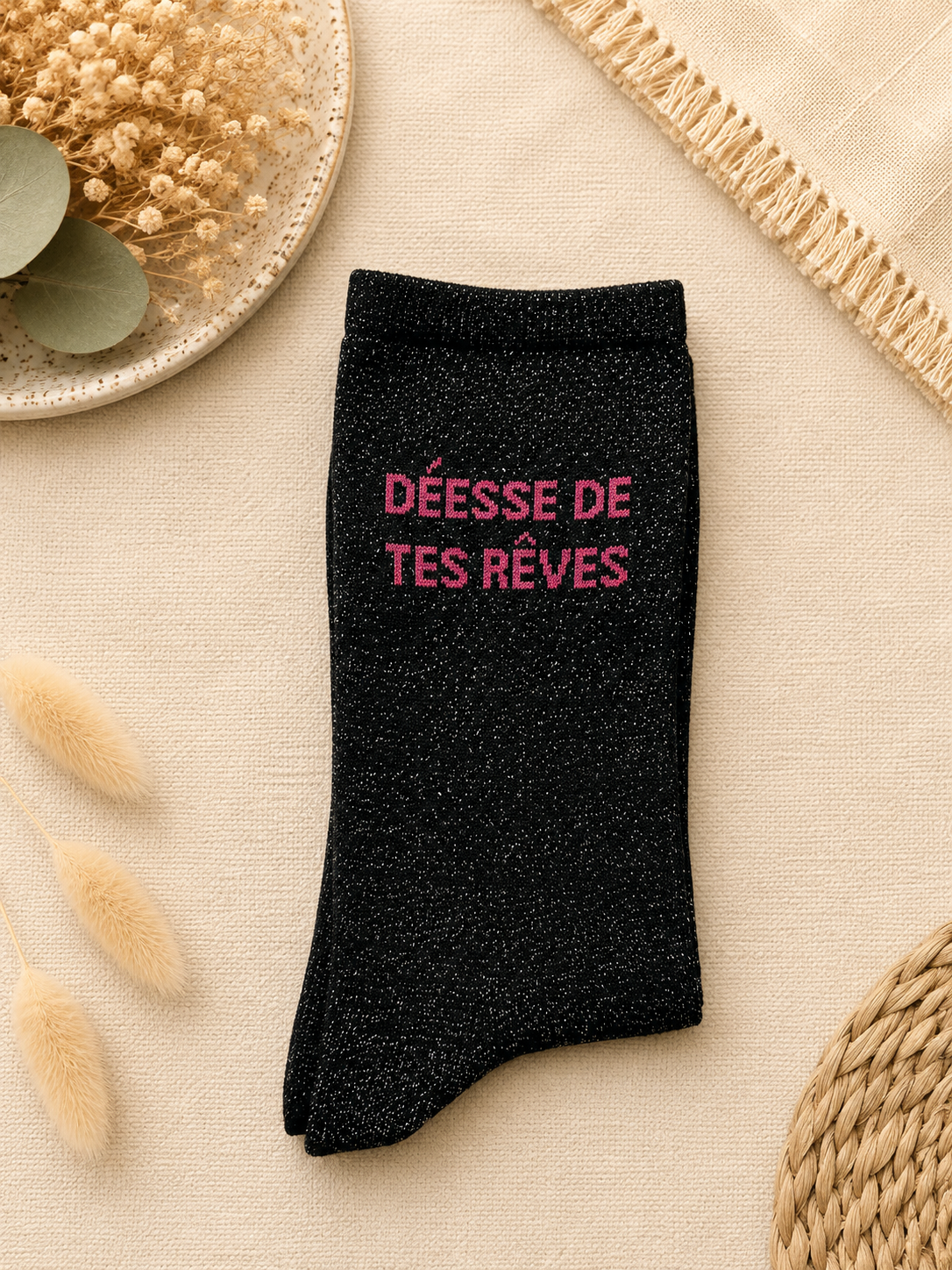✨ Chaussettes à Paillettes Déesse de tes Rêves ✨
