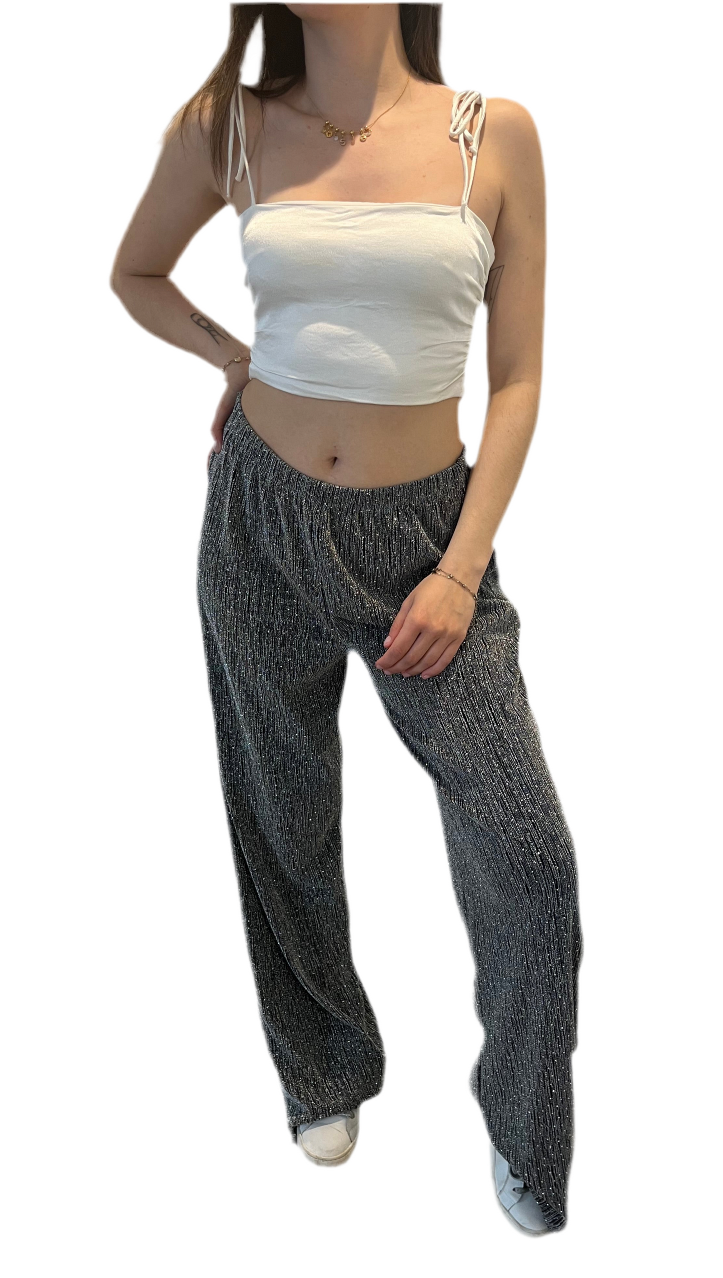 Pantalon argenté Manon