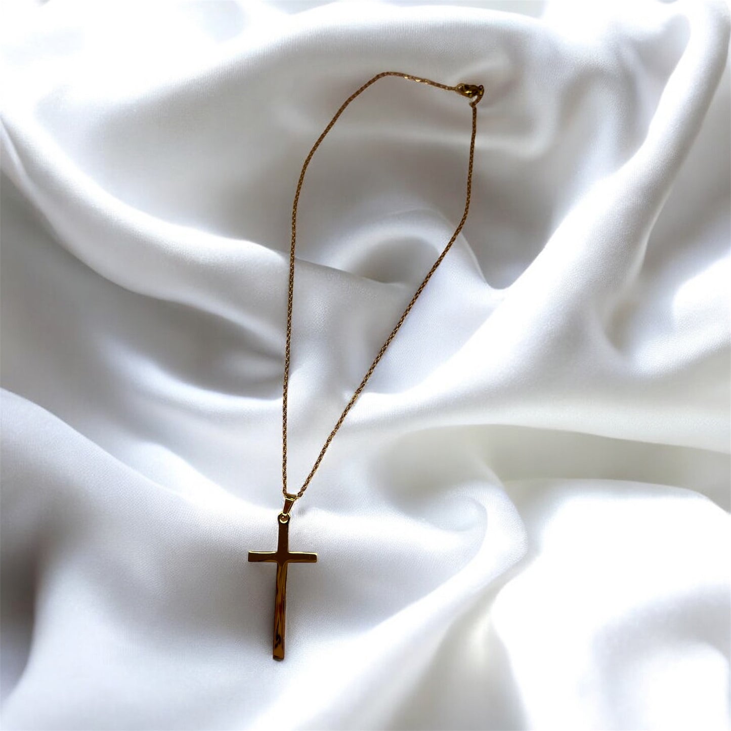 COLLIER PENDENTIF CROIX ACIER INOXYDABLE