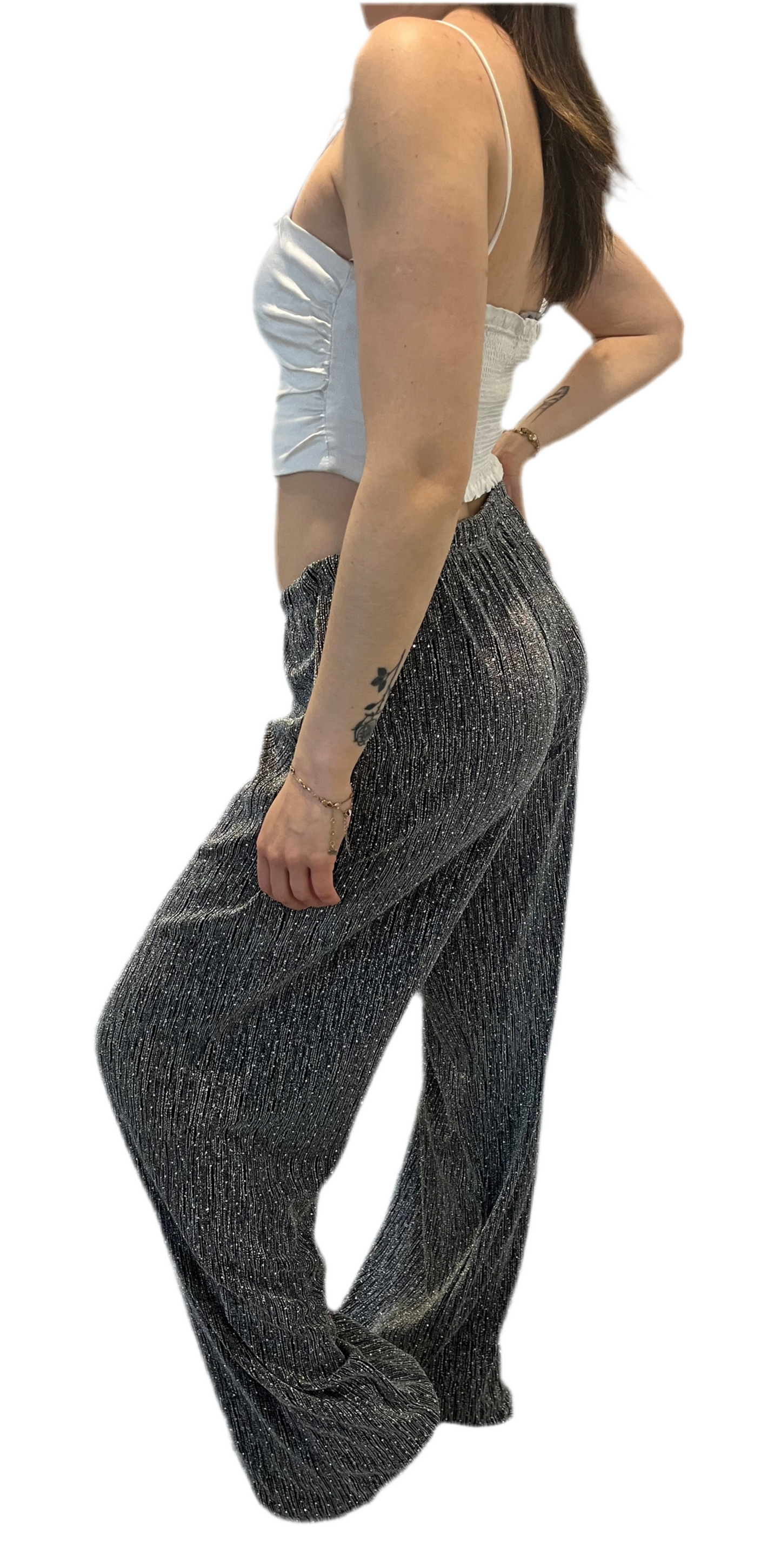Pantalon argenté Manon