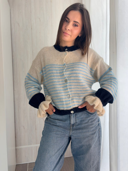 Gilet Célia – Maille rayée
