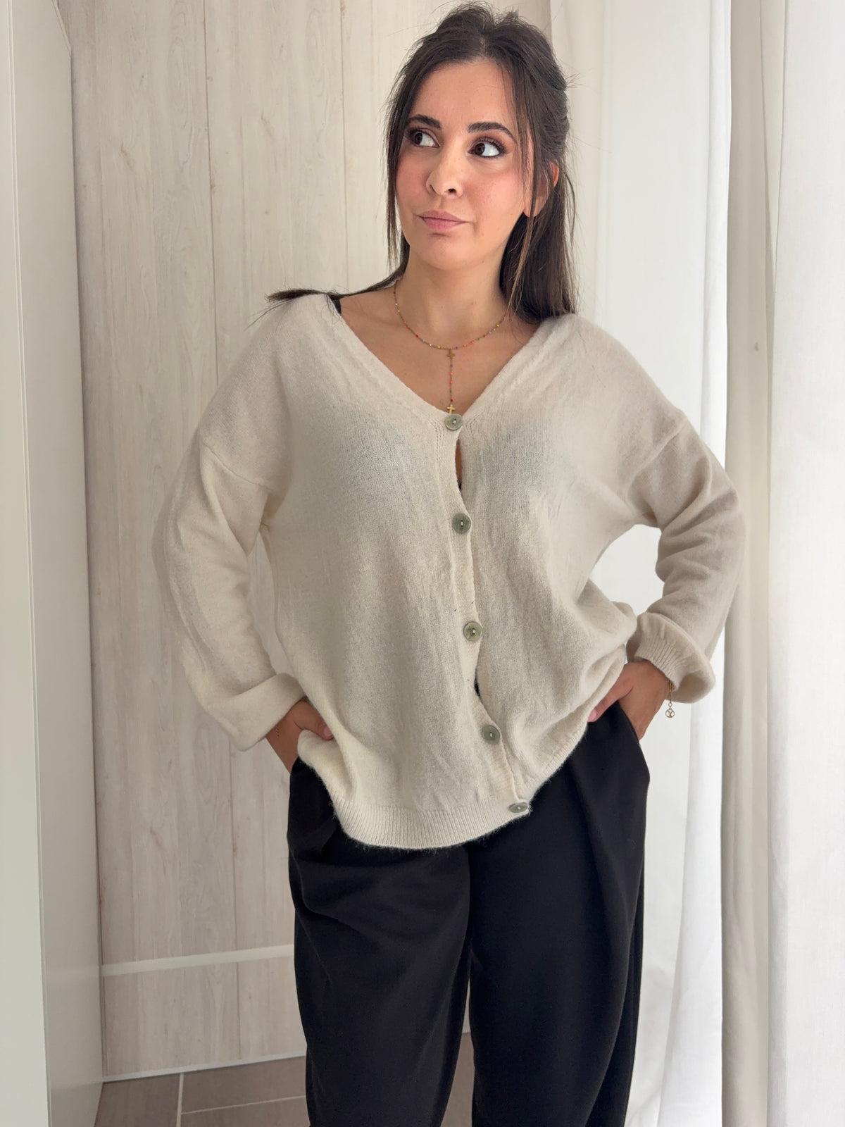 Gilet en maille ultra-douce Romy – Beige