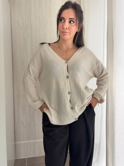 Gilet en maille ultra-douce Romy – Beige