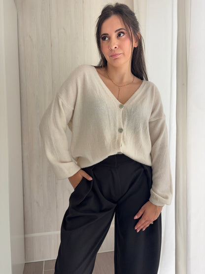 Gilet en maille ultra-douce Romy – Beige