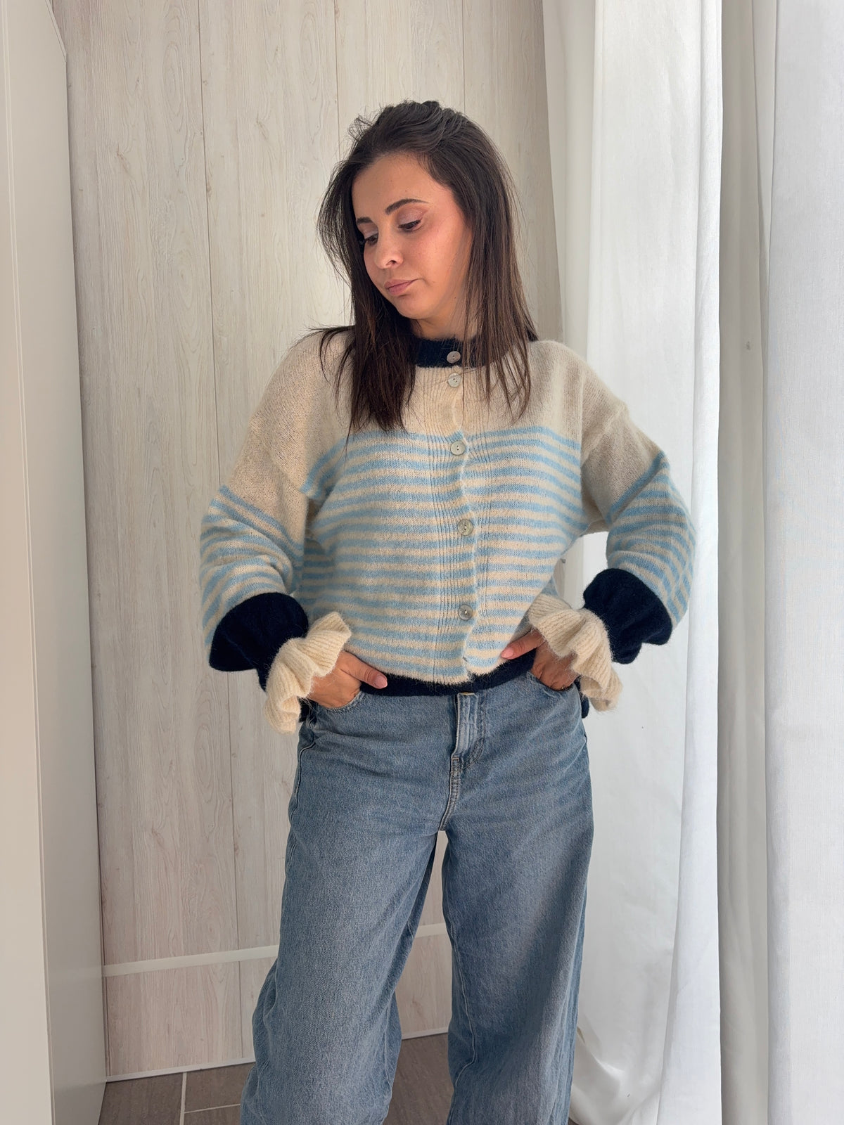 Gilet Célia – Maille rayée