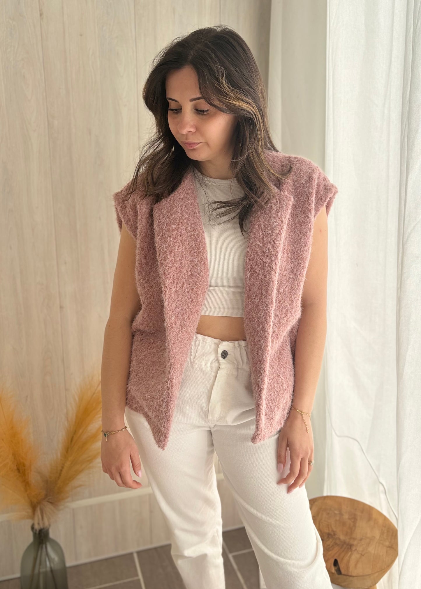 Gilet Moumoute Rose