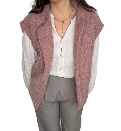 Gilet Moumoute Rose