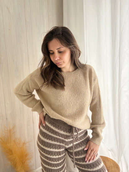 Pull col rond en alpaga