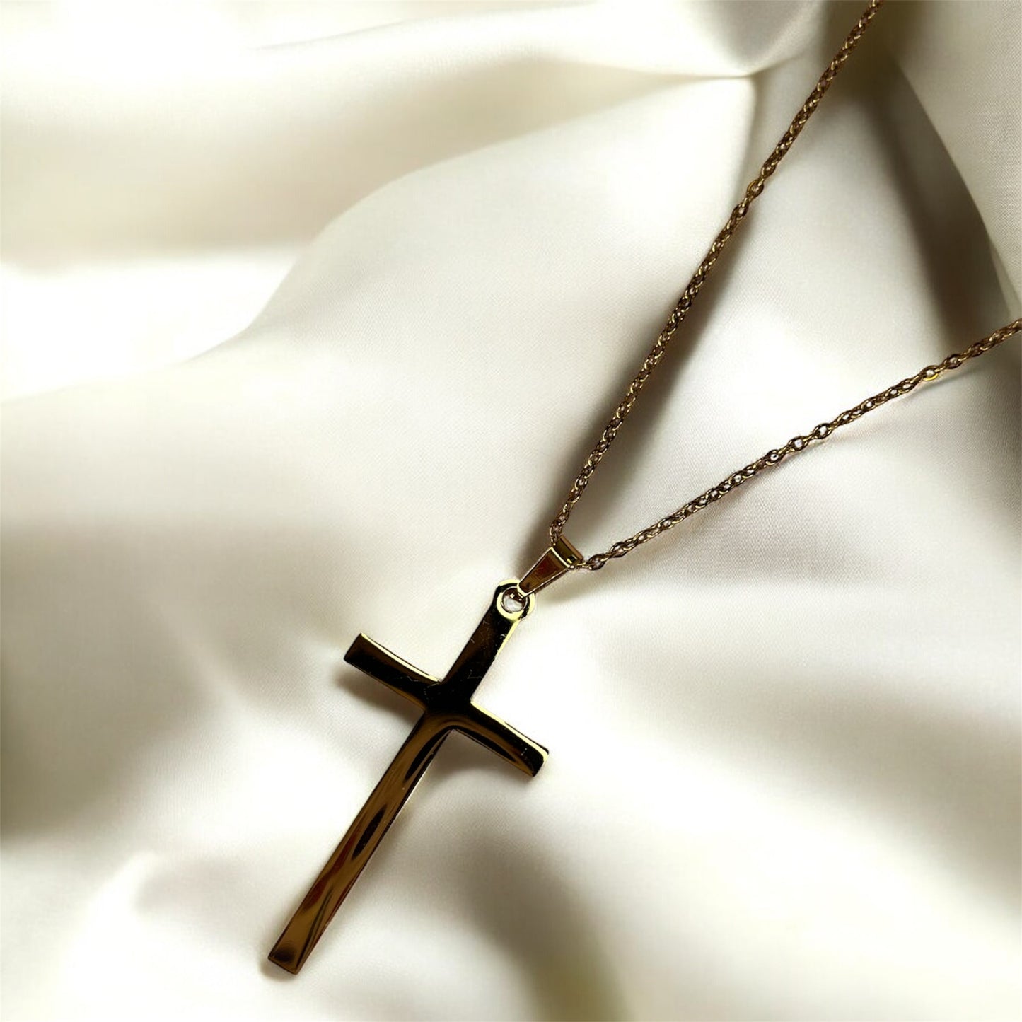 COLLIER PENDENTIF CROIX ACIER INOXYDABLE