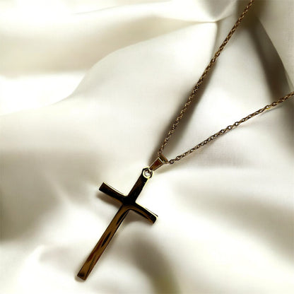 COLLIER PENDENTIF CROIX ACIER INOXYDABLE