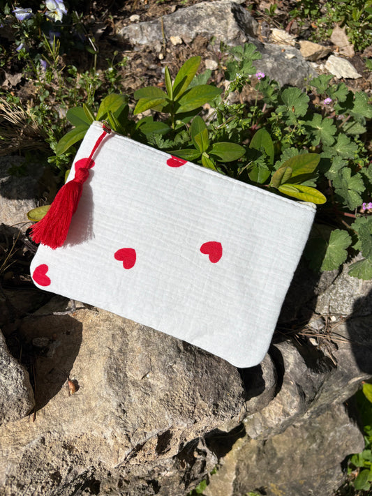 ✨ Pochette Cœurs Rouges ✨